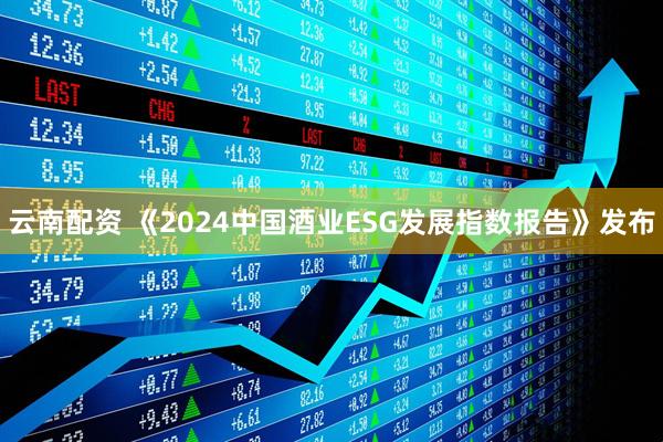 云南配资 《2024中国酒业ESG发展指数报告》发布
